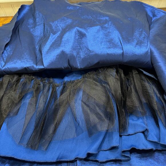 B Darlin Size 5/6 Dress Cocktail Hoco Prom Vintage Hi-Low Princess Taffeta Blue - Picture 6 of 16
